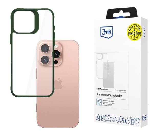 3MK Satin Armor Case+ do iPhone 16 Pro Green 5903108592727 - 1277762 - zdjęcie